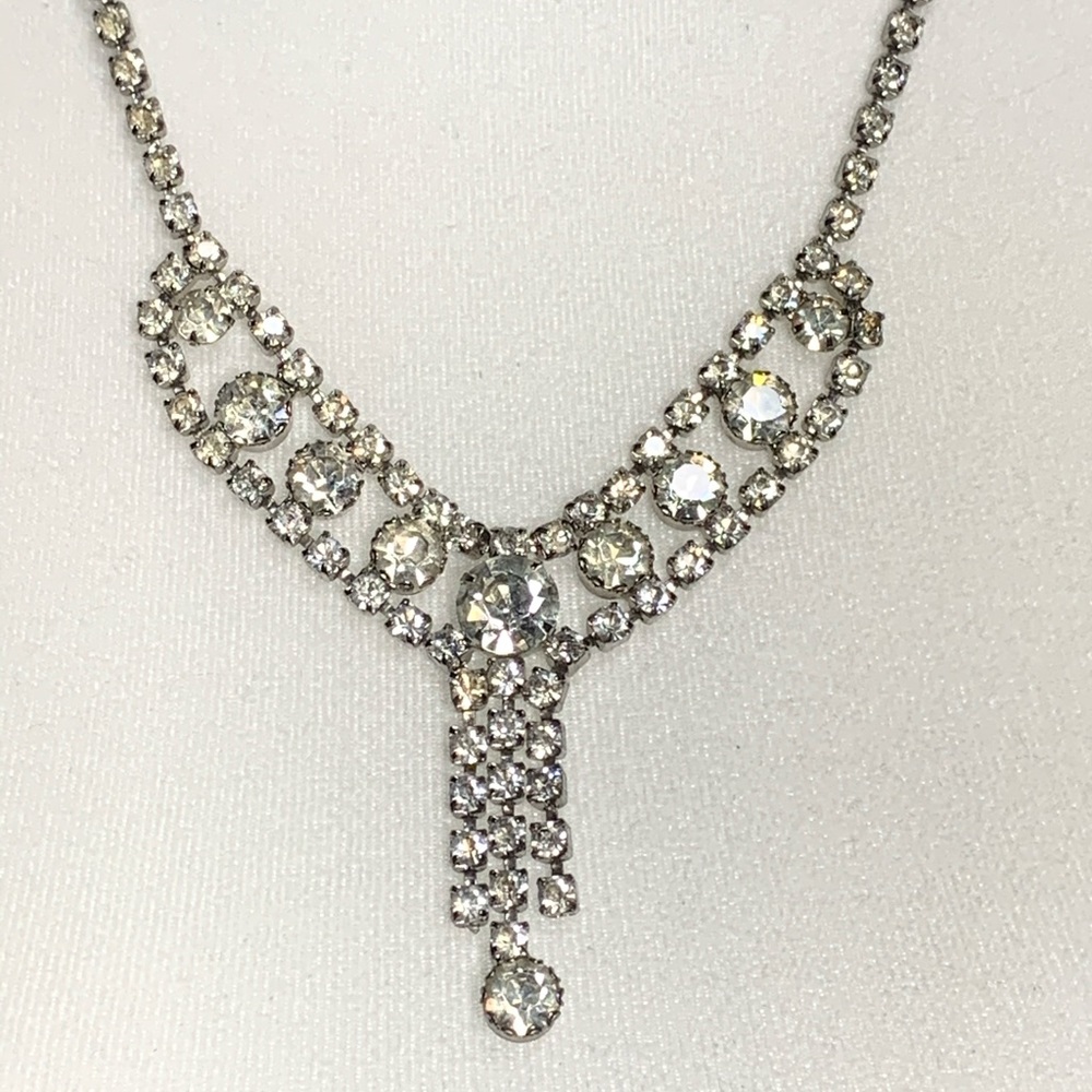 Vintage Graduated Crystal Bridal/Estate Necklace